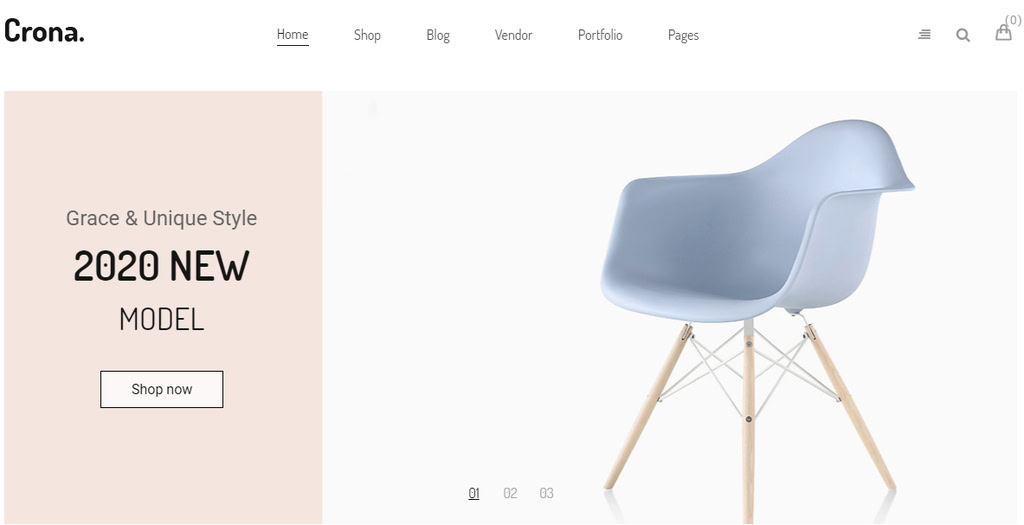 Crona, un thème WooCommerce WordPress