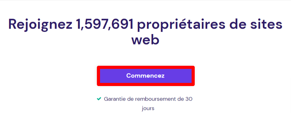 Exemple de CTA sur une page d'atterrissage