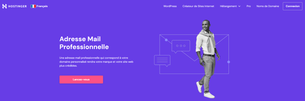 Landing page de Hostinger Business Email