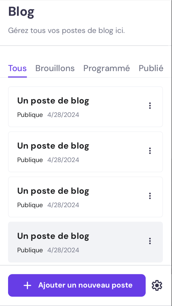 Tous les articles de blog