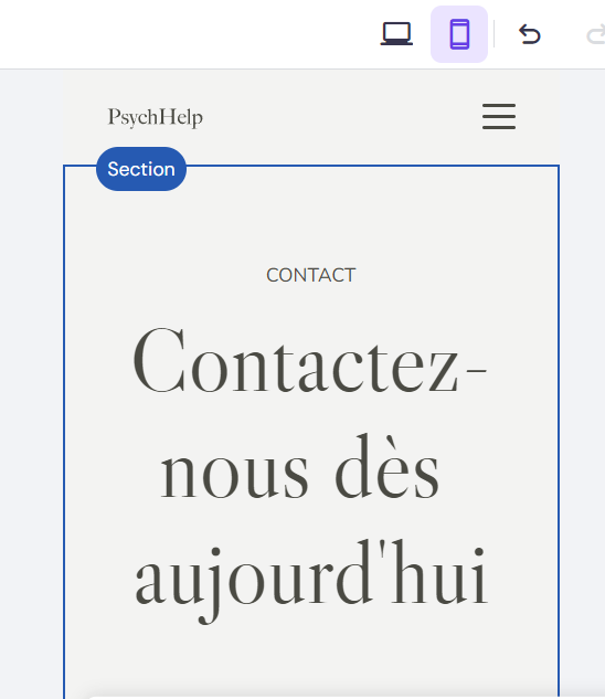 L'éditeur mobile du créateur de site Hostinger