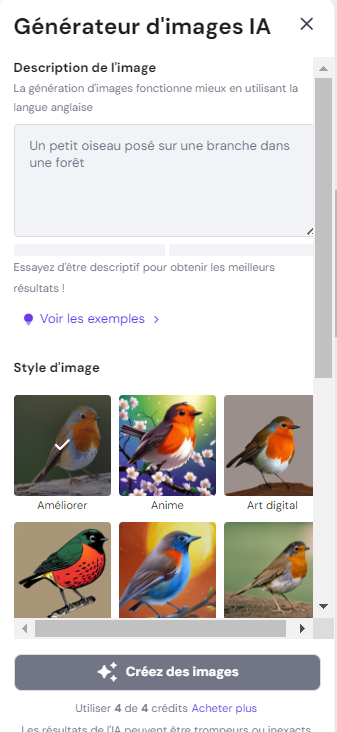 Générateur d'images IA