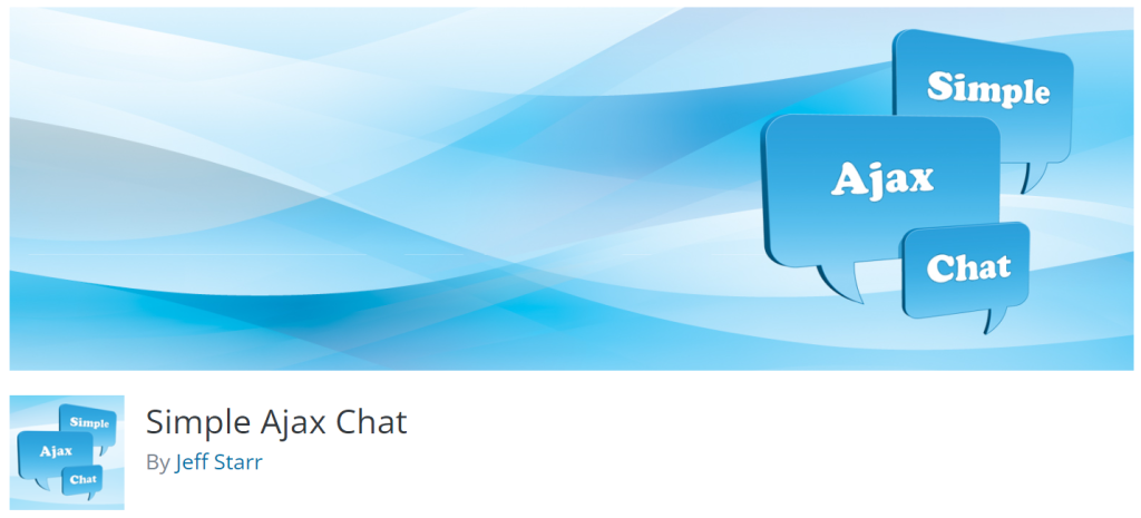 L'image de Simple Ajax Chat sur la page du répertoire des plugins WordPress