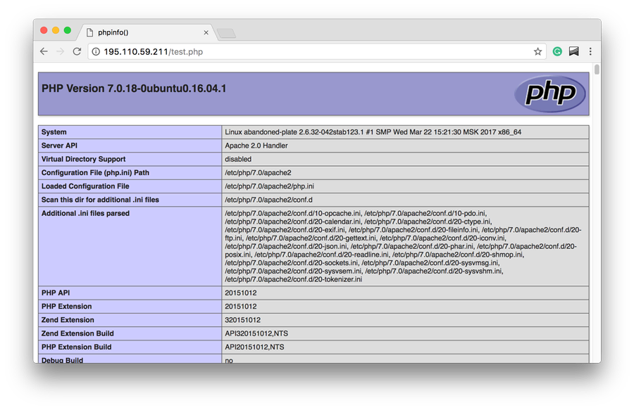 Installation de LAMP sur Ubuntu 