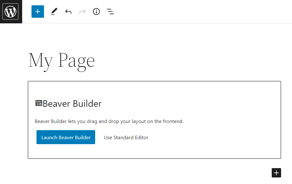Beaver Builder sur l'éditeur WordPress
