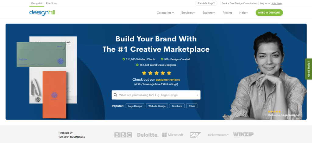 design hill, un site freelance