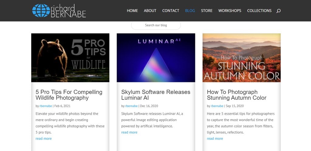 Le site Richard Bernabe propose des conseils de photographie