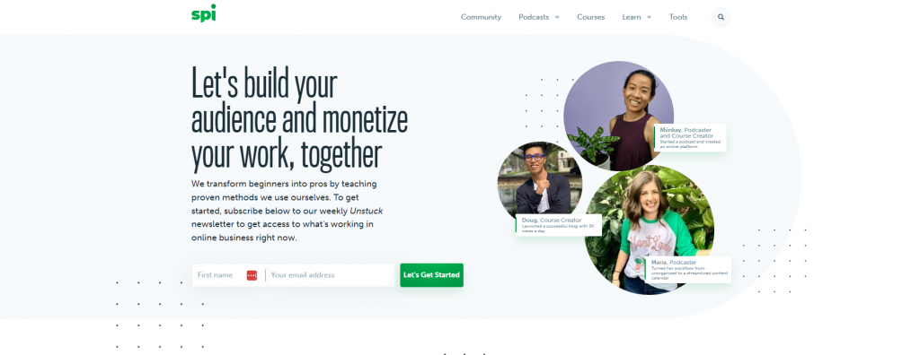 Landing page de Spi