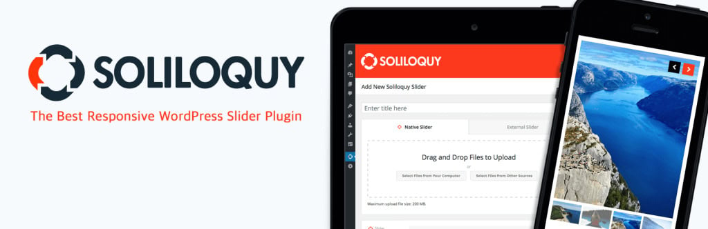 Bannière de soliloquy, un plugin slider 