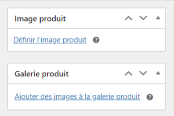 Sections image et galerie du produit WooCommerce