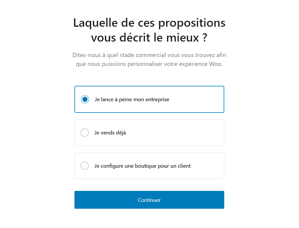 Un formulaire de configuration de WooCommerce avec des options de profil de vendeur