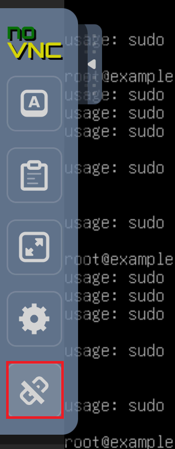 Accéder à l'option Déconnecter à partir du bouton de la barre de contrôle flottante sur le terminal du navigateur d'Hostinger