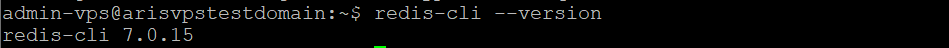 Terminal renvoie le numéro de version de l'interface de programmation de Redis