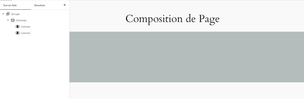 Création d'une composition dans l'éditeur de blocs 