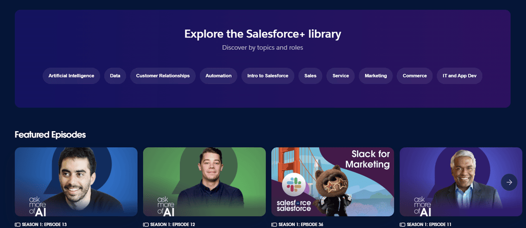 La bibliothèque de contenu de Salesforce