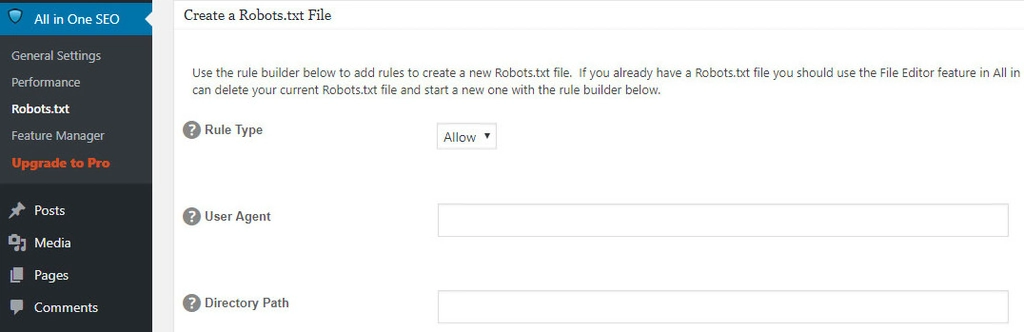 fichier robots.txt creation 