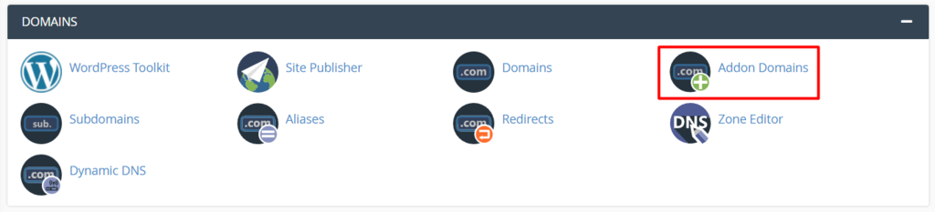 ajouter un addon domain sur cpanel