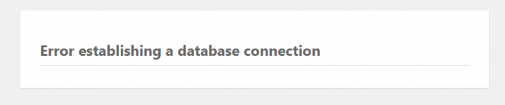 Message "Erreur lors de la connexion à la base de données" dans WordPress
