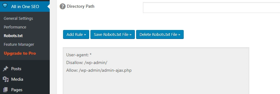 Fichier robots.txt installation