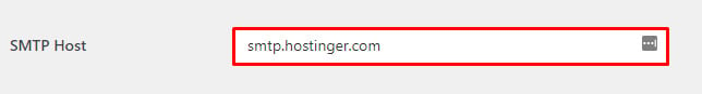 Insérer votre hôte SMTP sur WP Mail SMTP