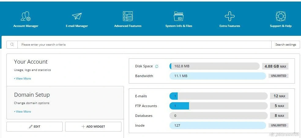 Direct Admin Interface - une cPanel alternative