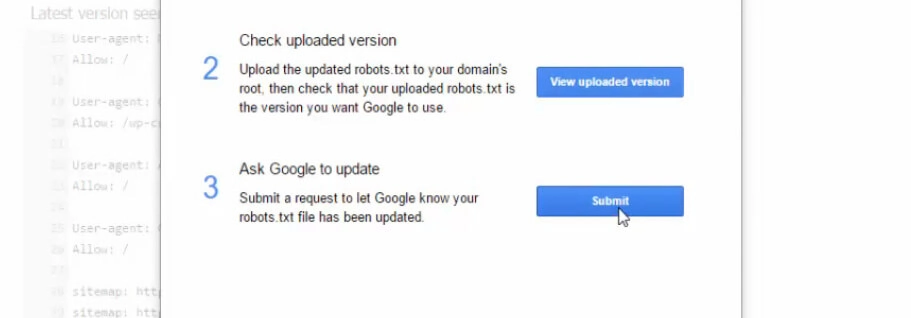 test fichier robots.txt sur Google search console