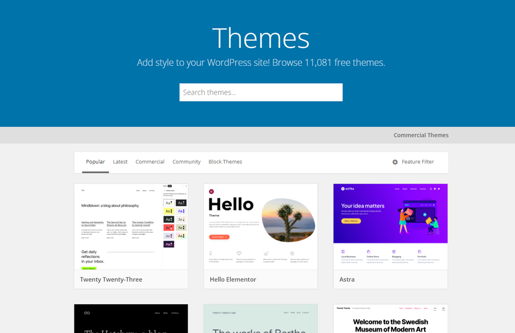 wordpress thèmes et extension