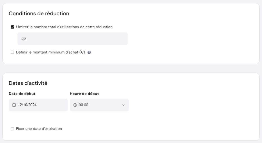 Conditions de réduction du gestionnaire de boutique Hostinger