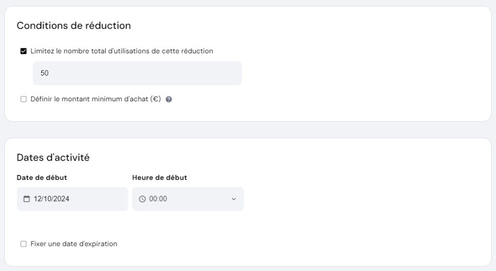 Conditions de réduction du gestionnaire de boutique Hostinger