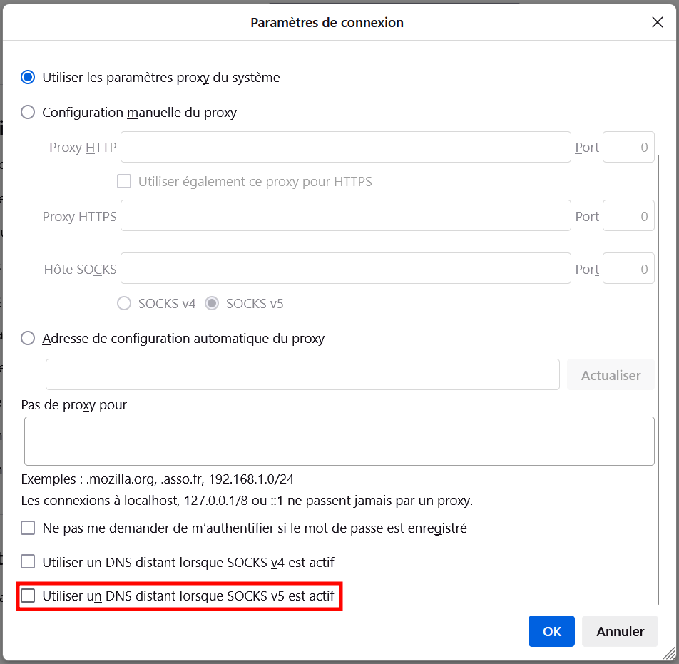 Paramètres DNS via HTTPS sur Firefox