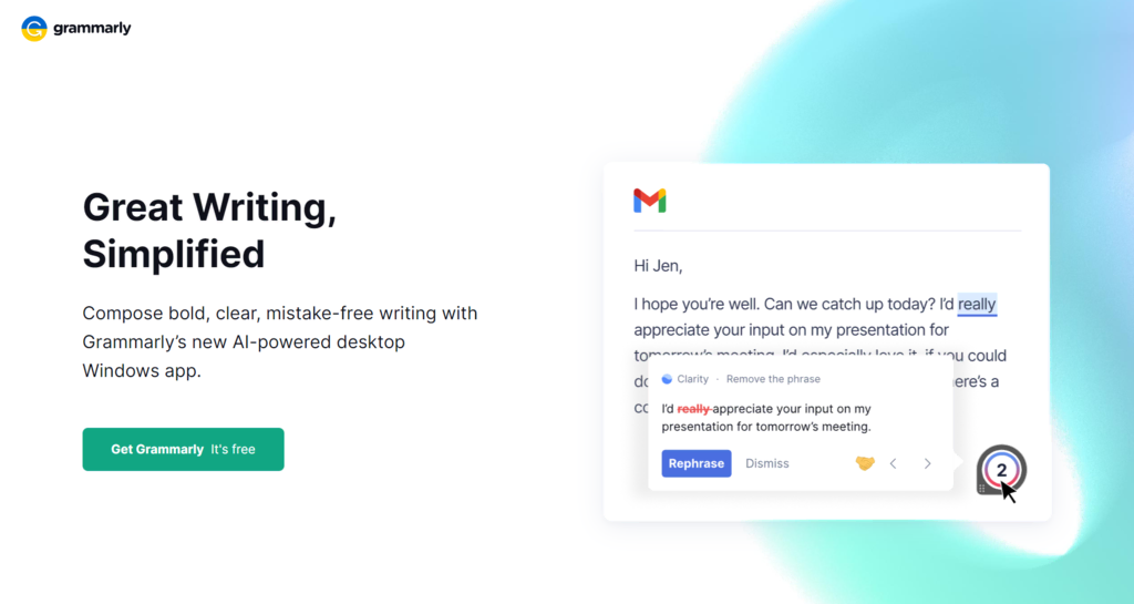 Grammarly : L'excellence de l'écriture, simplifiée.