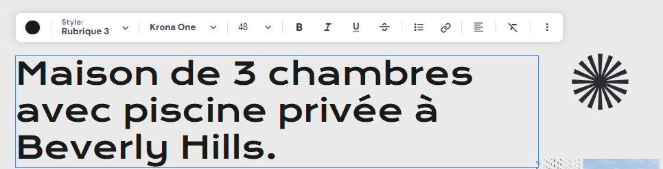 Un exemple de titre d'annonce dans l'une des pages d'annonce du créateur de sites Hostinger