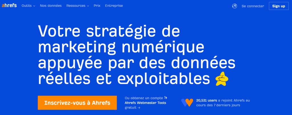 Outil de référencement Ahrefs