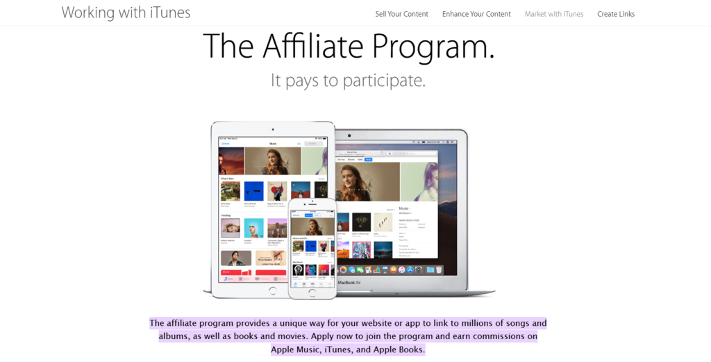 Programme d'affiliation Apple