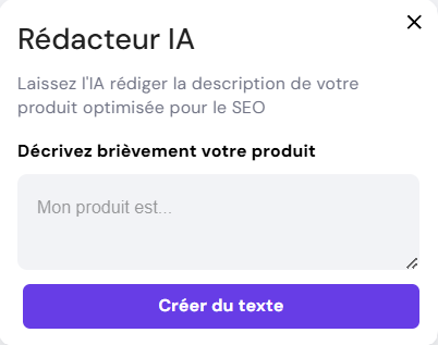 Rédacteur IA dans Hostinger