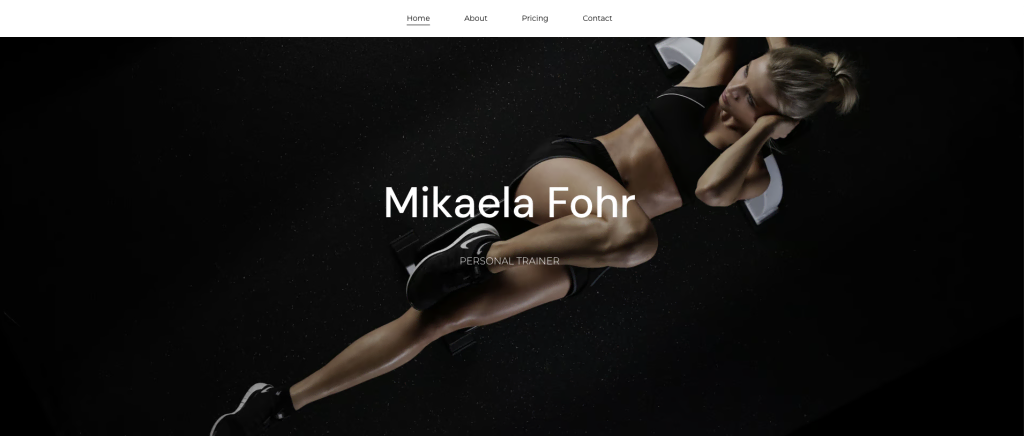 Modèle de site web Mikaela Fohr