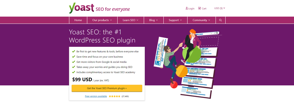 Bannière du plugin WordPress Yoast SEO 