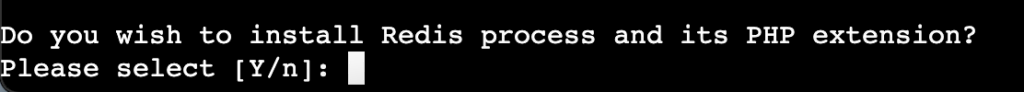 Le programme d'installation de CyberPanel demande à l'utilisateur d'installer Redis