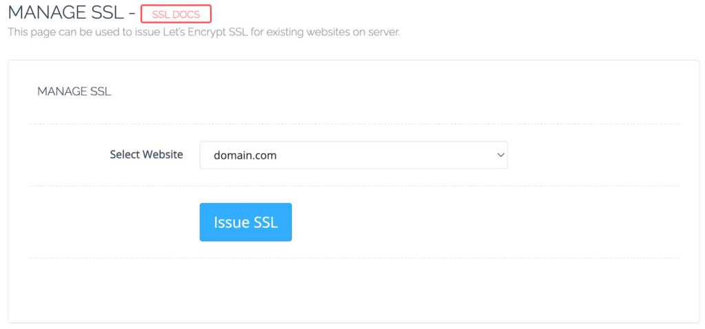 Mise en place d'un certificat SSL sur CyberPanel