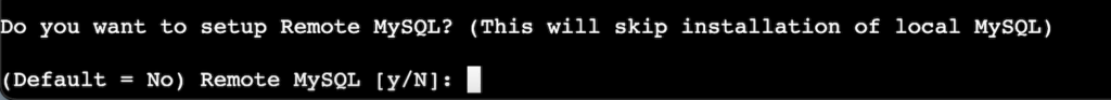 Question sur l'installation de MySQL à distance dans le processus d'installation de CyberPanel