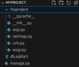 la structure du projet Django par défaut